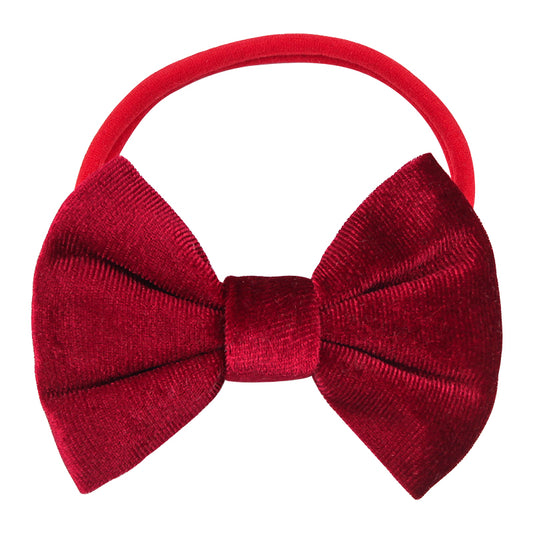 Obi Cutie Cherry Velvet Bow