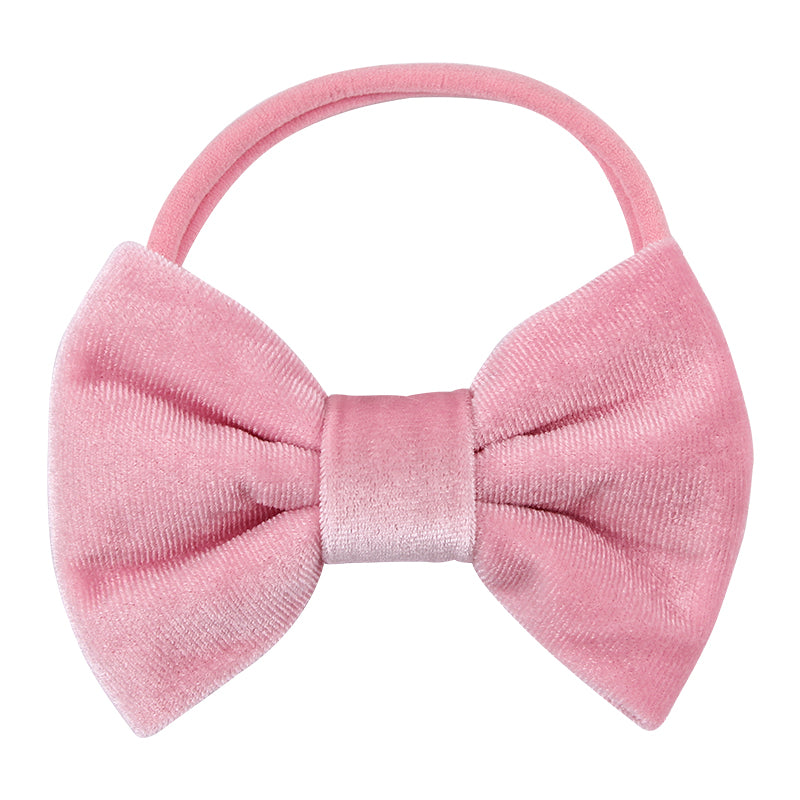 obi cutie velvet petal pink bow for baby girl