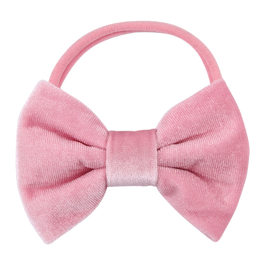 obi cutie velvet petal pink bow for baby girl