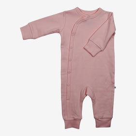 obi organic cotton kimono side snap peach blush for girl