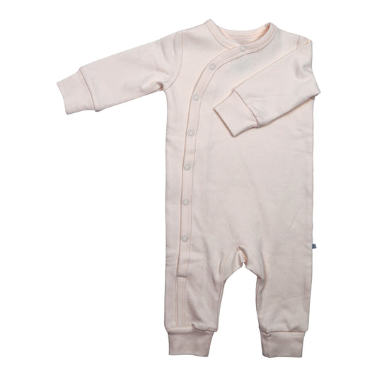 obi organic cotton kimono side snap slightly pink for girl