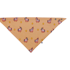 organic cotton baby bib peach unicorn
