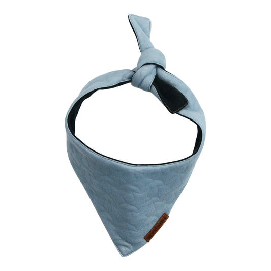 organic cotton quilted puppy bandana ocean breeze