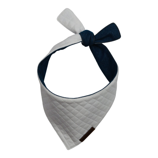 organic cotton quilted puppy bandana snowflake
