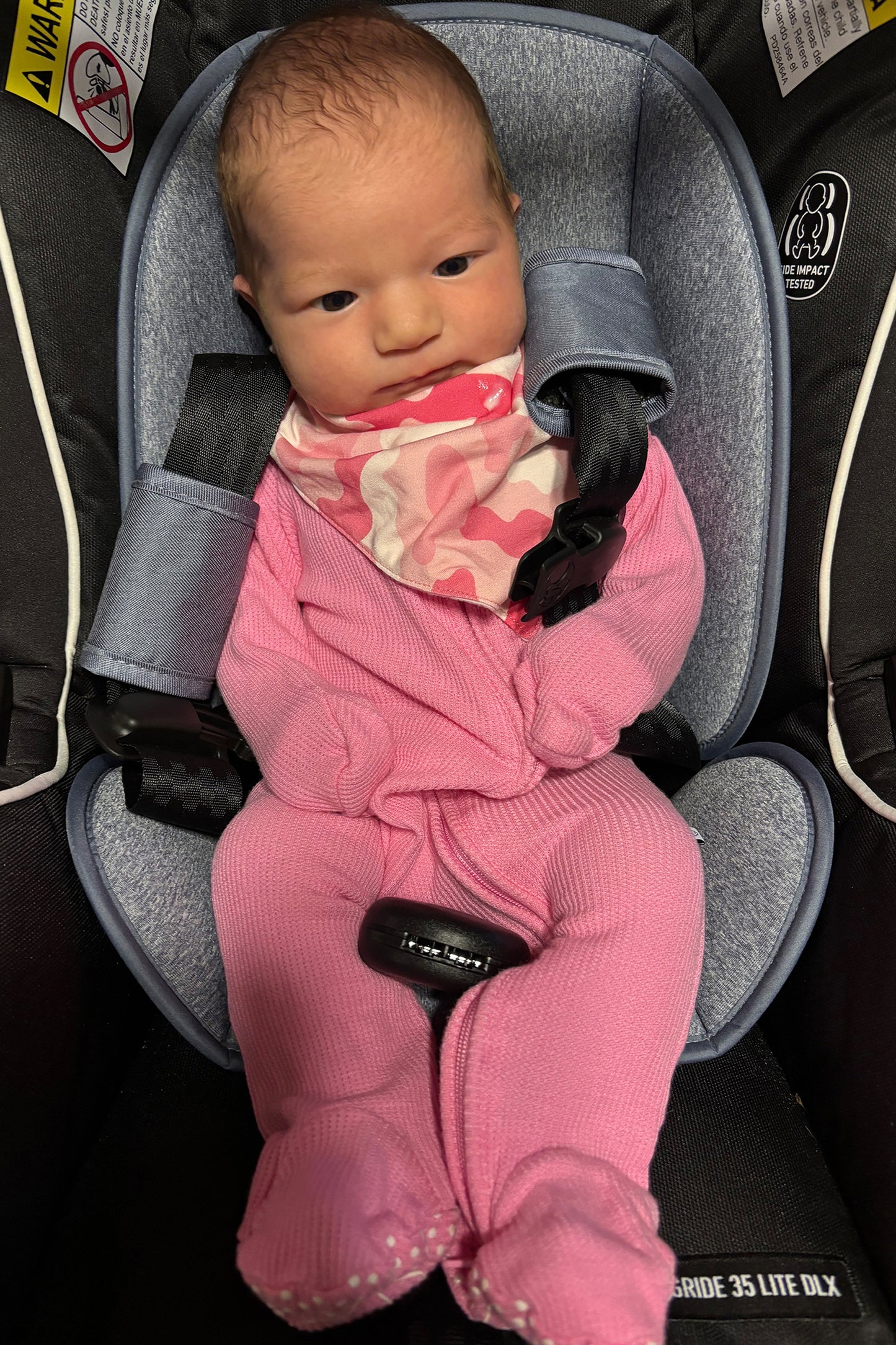 pink camo bamboo baby bib