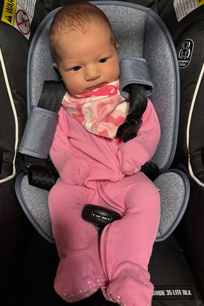 pink camo bamboo baby bib