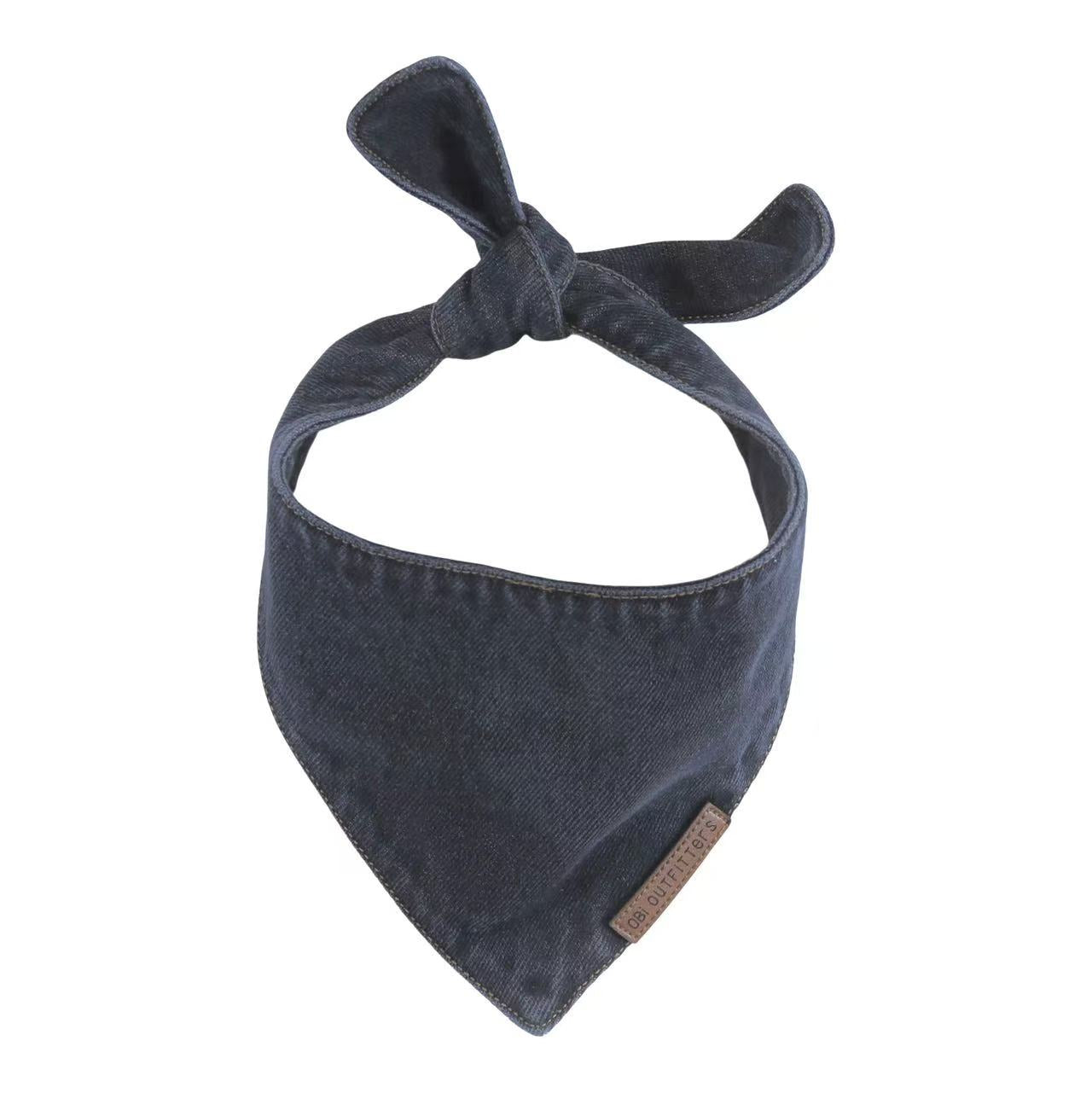 premium puppy bandana black denim classic collection