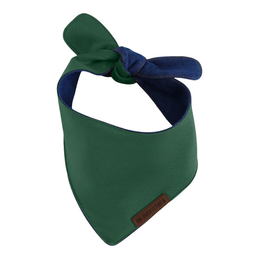 premium puppy bandana jungle green