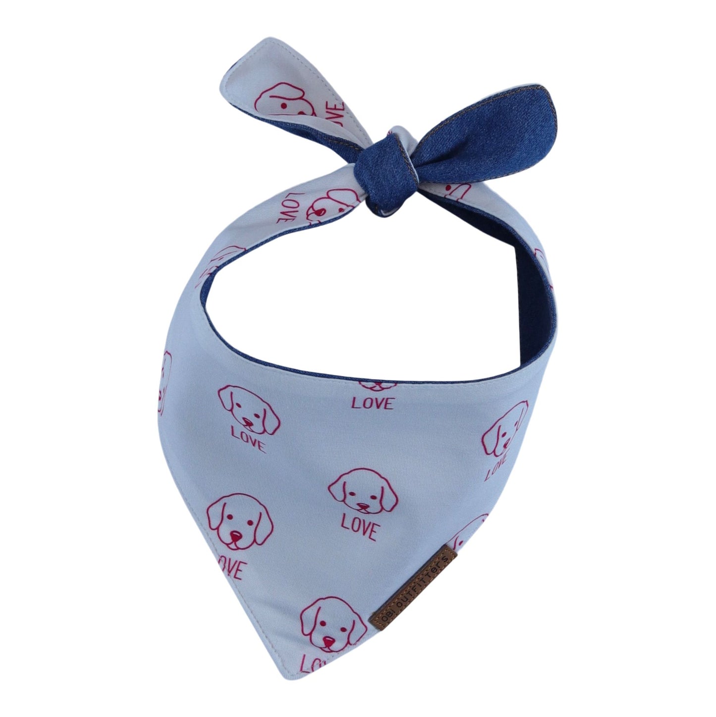 premium puppy bandana pink obi 