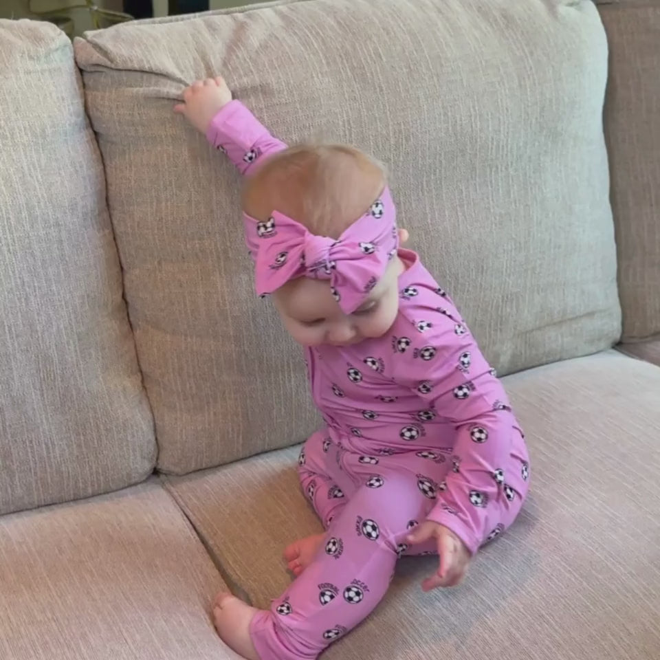 pink baby soccer set