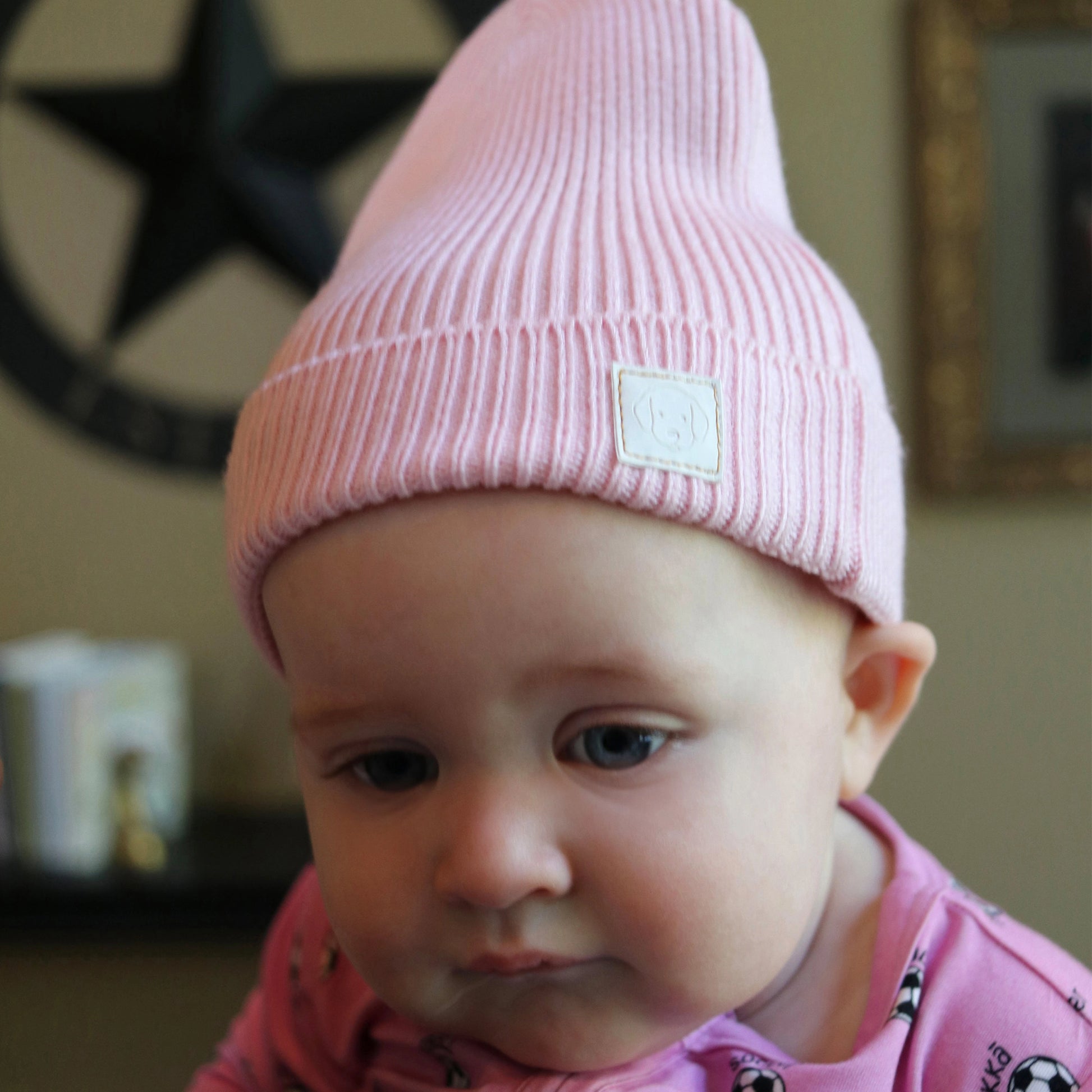 Sweet knit baby beanie sweet pink