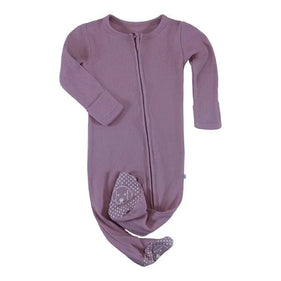 waffle zipper footie rose