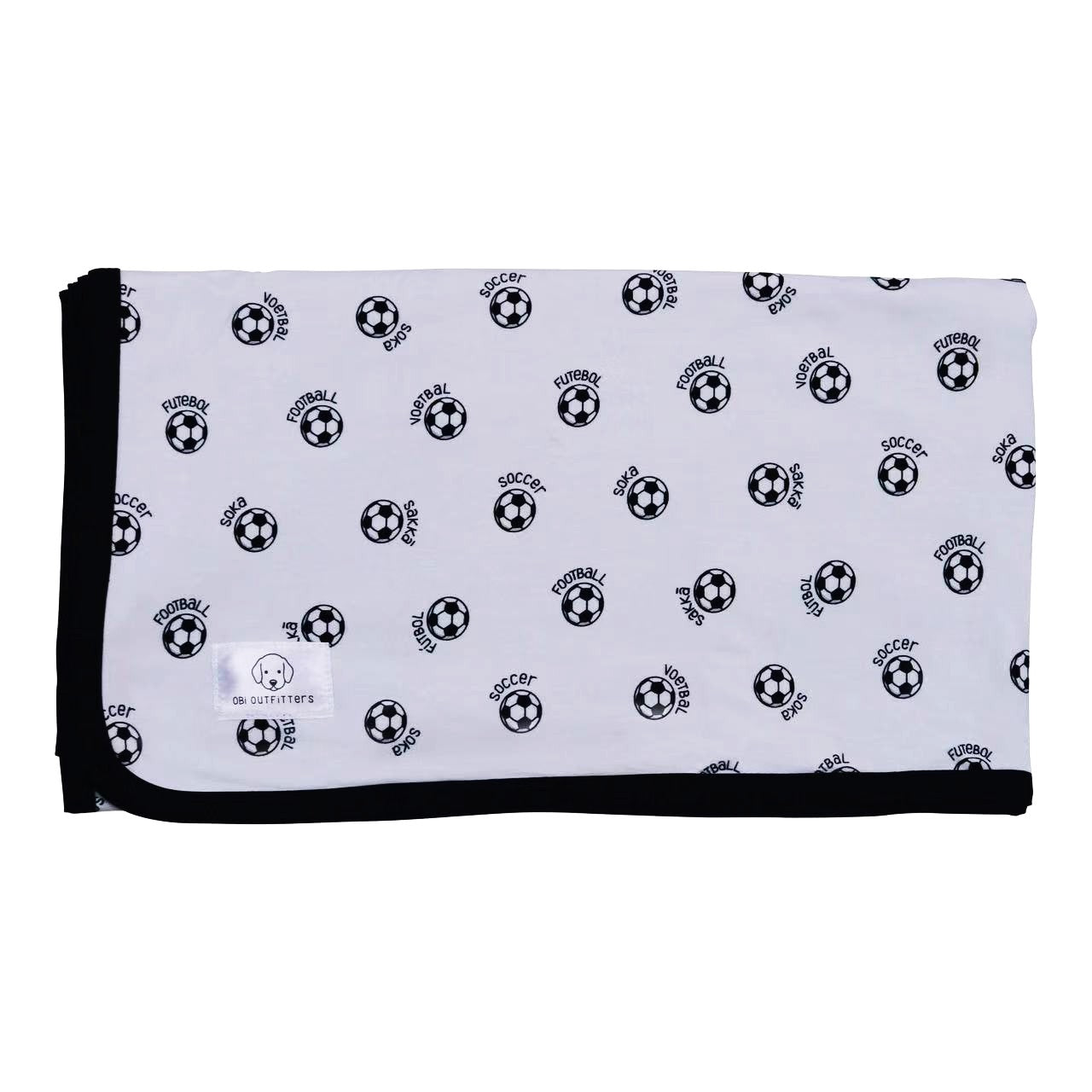 world soccer bamboo blanket for girl boy