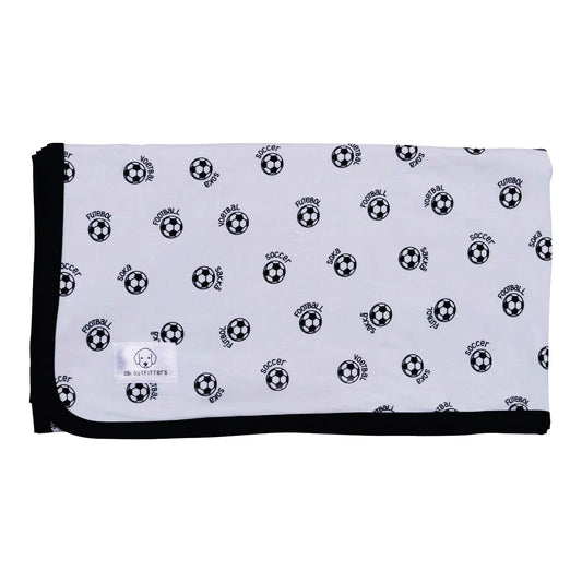 world soccer bamboo blanket for girl boy