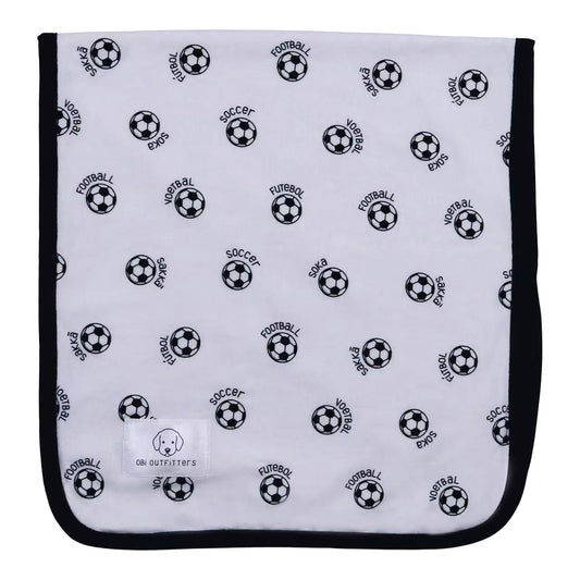 world soccer bamboo burp cloth for baby boy girl